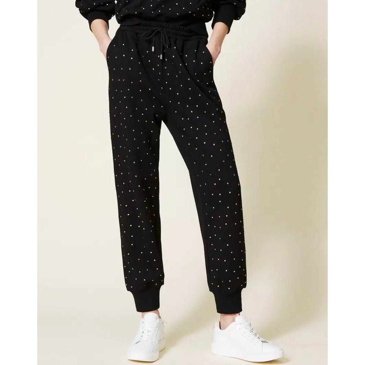 Silver Studded Sweatpants